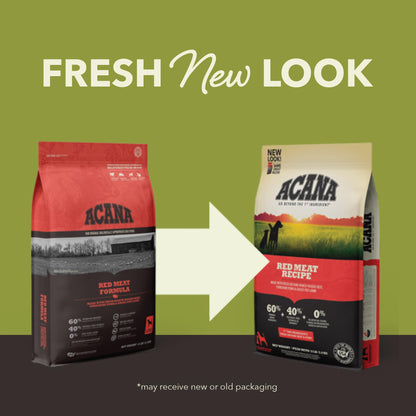 ACANA Grain Free Dry Dog Food Red Meat Recipe 25lb Bag