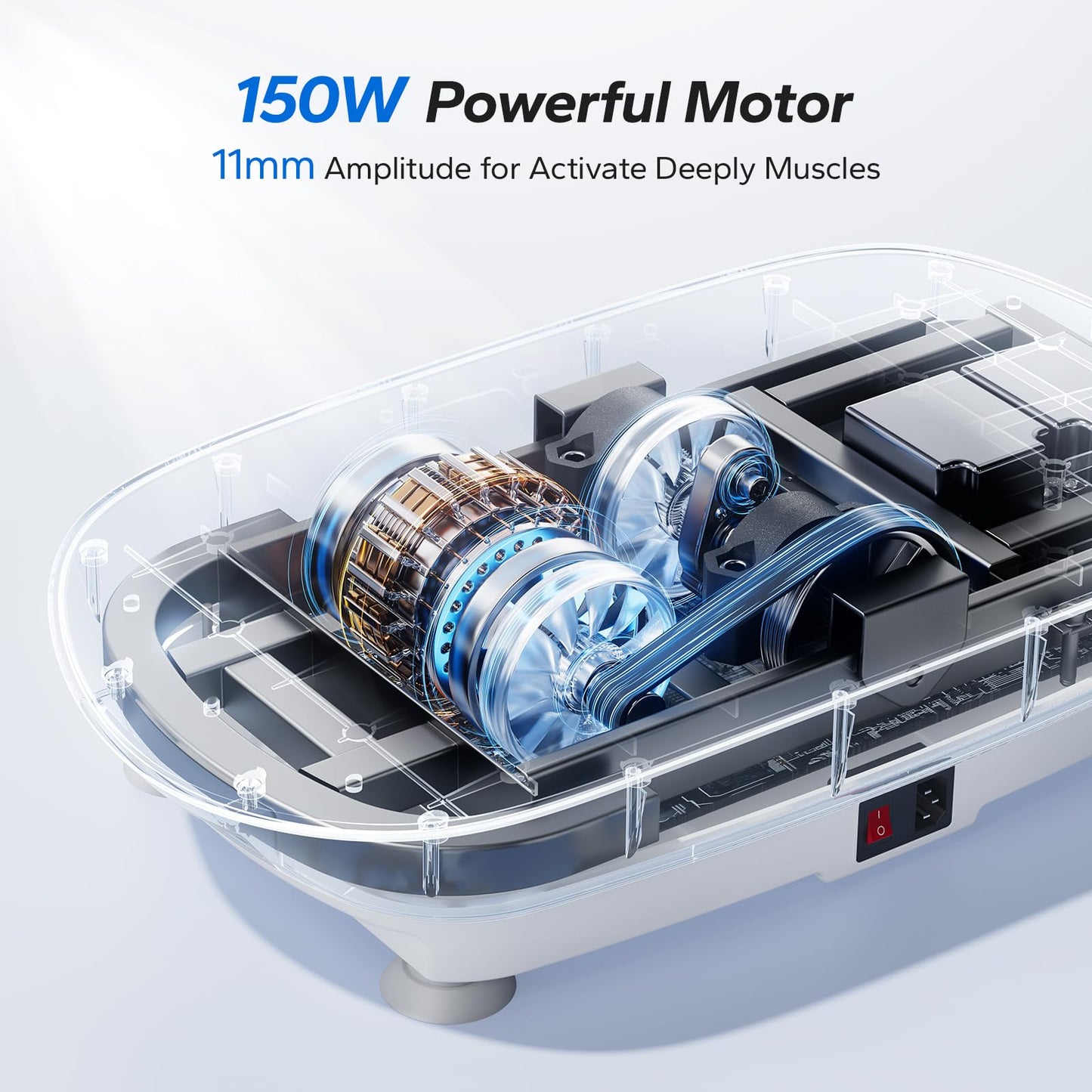 MERACH Vibration Plate Exercise Machine, Whole Body Workout Equipment for Women, Bluetooth and Silicone Pedal, Vibration Plate with Auto Mode, Vibrate Fitness Platform for Home (Grey)