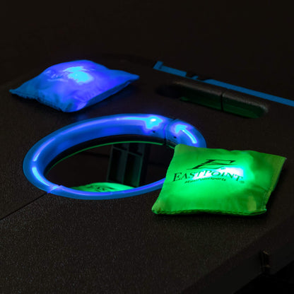 EastPoint Sports Light-Up Bean Bag Toss Outdoor Game - Cornhole-Style Team Fun for Parties Tailgates Cookouts and More Light Up Cornhole Set