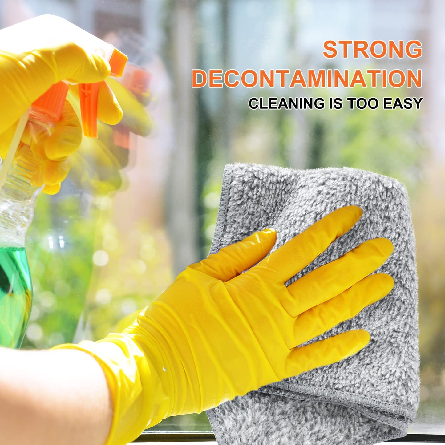 HAOBAOBEI Kitchen Cloth Dish Towels (12 Pack), Premium Dishcloths, Super Absorbent Microfiber Cleaning Cloth, Nonstick Oil Washable Fast Drying Dish Rags for Washing Dishes (Grey)