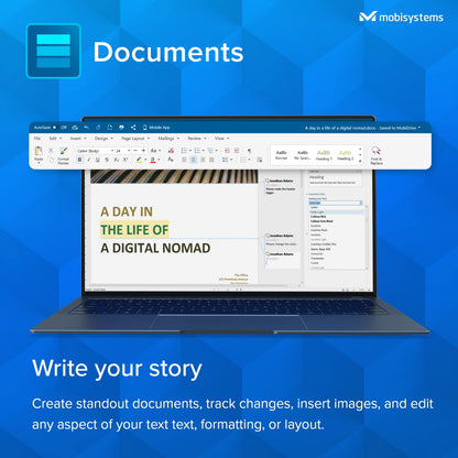 OfficeSuite Personal Compatible with Microsoft® Office Word® Excel® & PowerPoint® and Adobe® PDF - 1 Year License for 1 Windows & 2 Mobile Devices