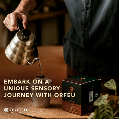 ORFEU - Special Coffee Intense - 100% Arabica Coffee, Dark Roast, Aroma of Toasted Caramel & Fruit Jam, Low Acidity, Made In Brazil, Velvety Body - 250g, 8.8oz
