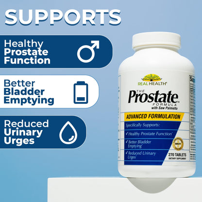 Real Health The Prostate Formula - Prostate Supplements for Men, Prostate Health, Prostate Relief, Saw Palmetto for Men, Prostate Vitamins - 270 Count
