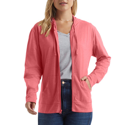 Hanes womens Slub Jersey fashion hoodies, Briny Pink, X-Large US