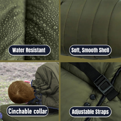 onewind Camping Sleeping Bag for Adults, Wearable Hammock Sleeping Bag Ultralight Backpacking Quilt with Draft Collar and Footbox, Lightweight Portable Camping Quilt Poncho, 78"*54", OD Green