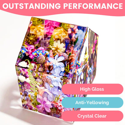 NASUBI Epoxy Resin Kit - 68OZ Crystal Clear Resin for Crafts, Mold, Wood, Jewelry Making, Art Casting Resin for Art, NO Bubble, 2 Part Clear Epoxy with Silicone Cups, Sticks, Pigment