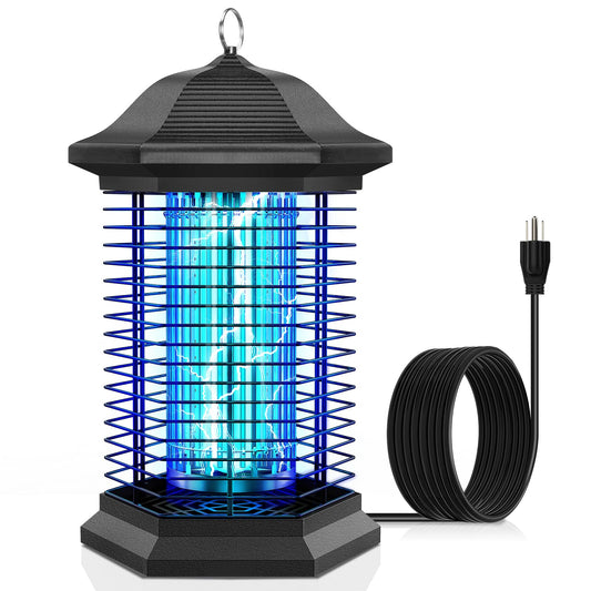 AMUFER Bug Zapper for Outdoor Indoor, Electric Mosquito Zapper Waterproof with 18W Power & 4400V Instant Grid, Insect Control Efficiency Increased 100%, Coverage of 1/2 Acre, for Patio, Backyard, Home