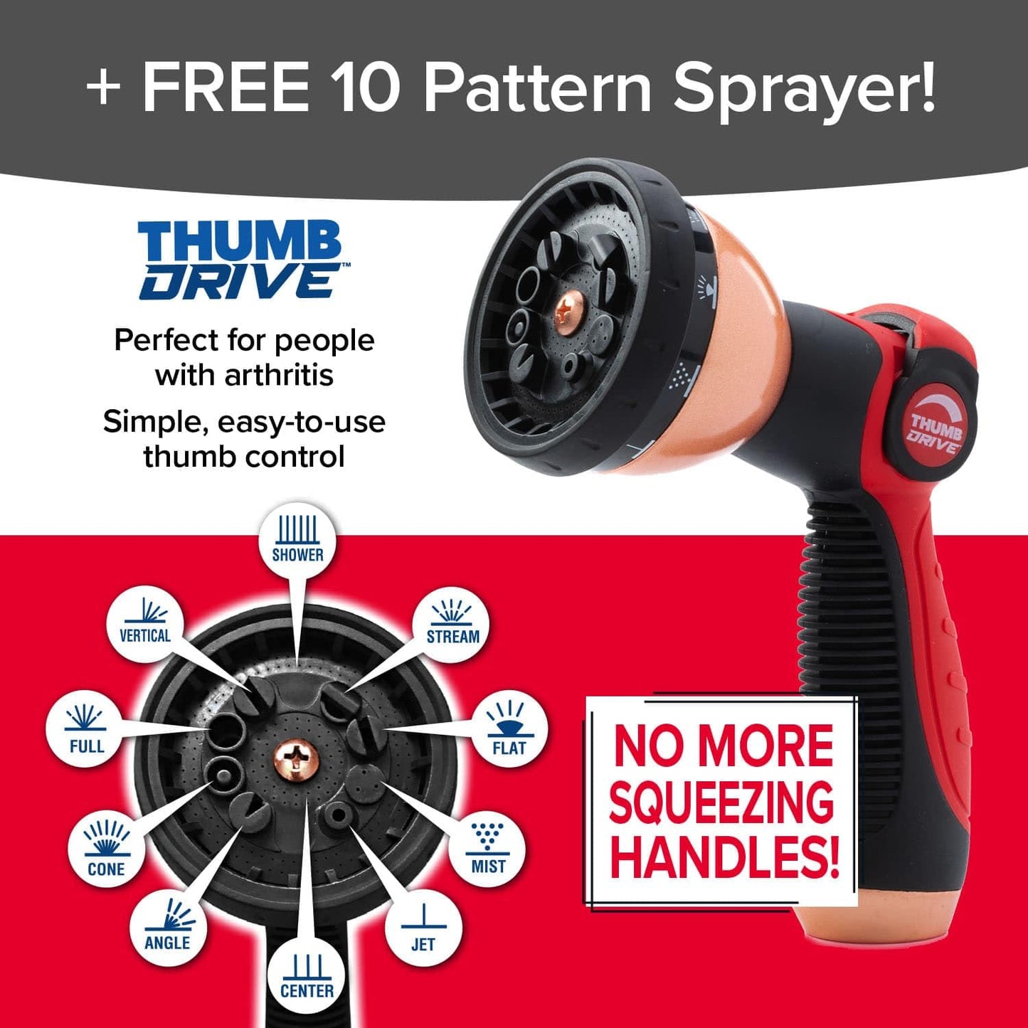 Pocket Hose Copper Head w/New Pocket Pivot Expandable Garden Hose 25 FT, AS-SEEN-ON-TV, Swivels 360°, Advanced Tri-Tex Tubing & Force Field Jacket, 3X Stronger, Lead-Free, No-Kink, Anti-Burst w/APT