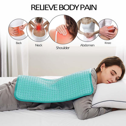 Heating Pad for Back Pain Relief & Cramps - Electric Heating Pads with Auto Shut Off -10 Heat Settings 6 Level Timer Dry & Moist Heat Pads Machine Washable - XXL Heating Pads (20"x24" Green)