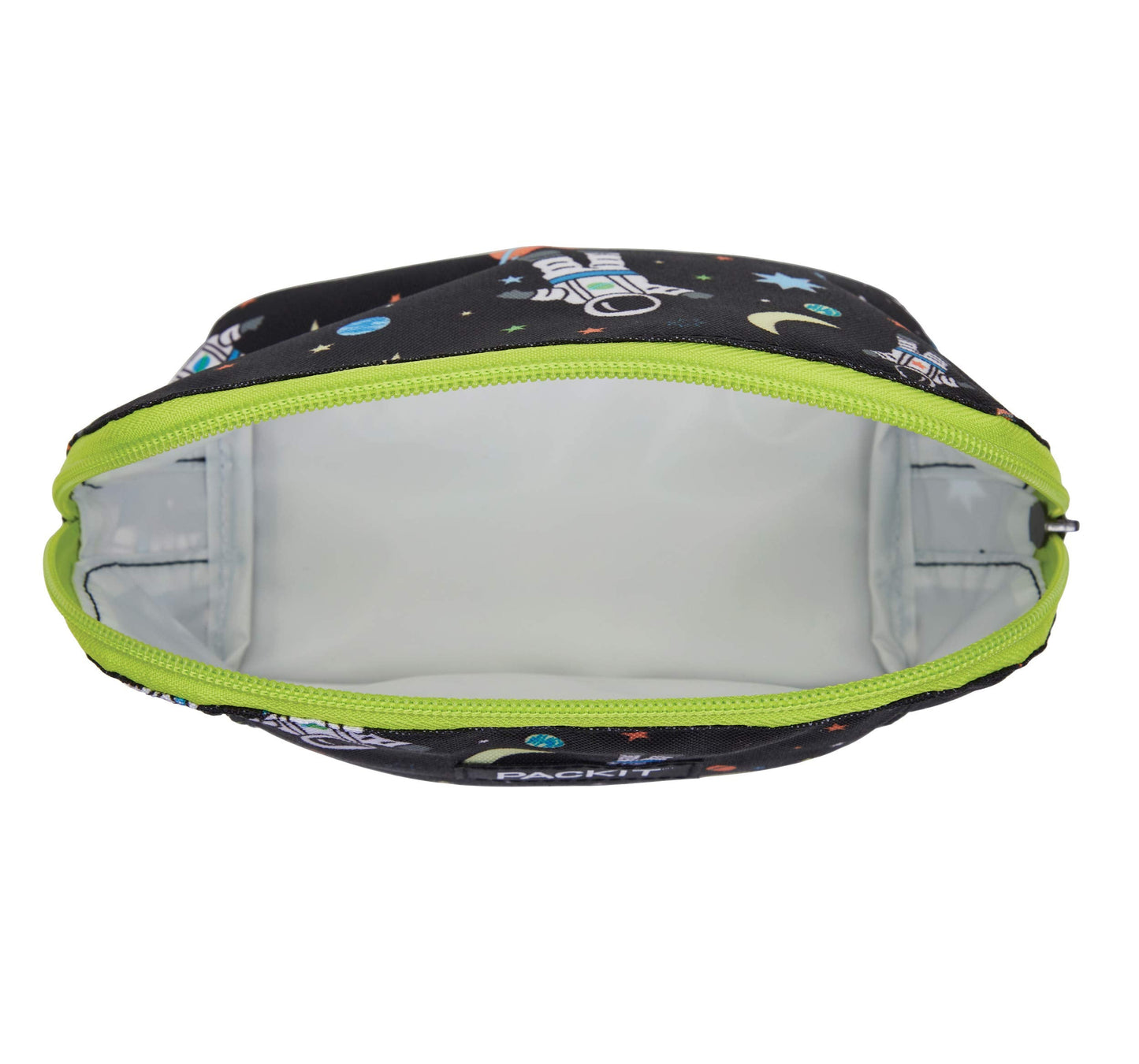 PackIt Freezable Snack Bag, Spaceman, Built with EcoFreeze Technology, Foldable, Reusable, Zip Closure Locks in Cool Dry Air, and Fresh Snacks On the Go