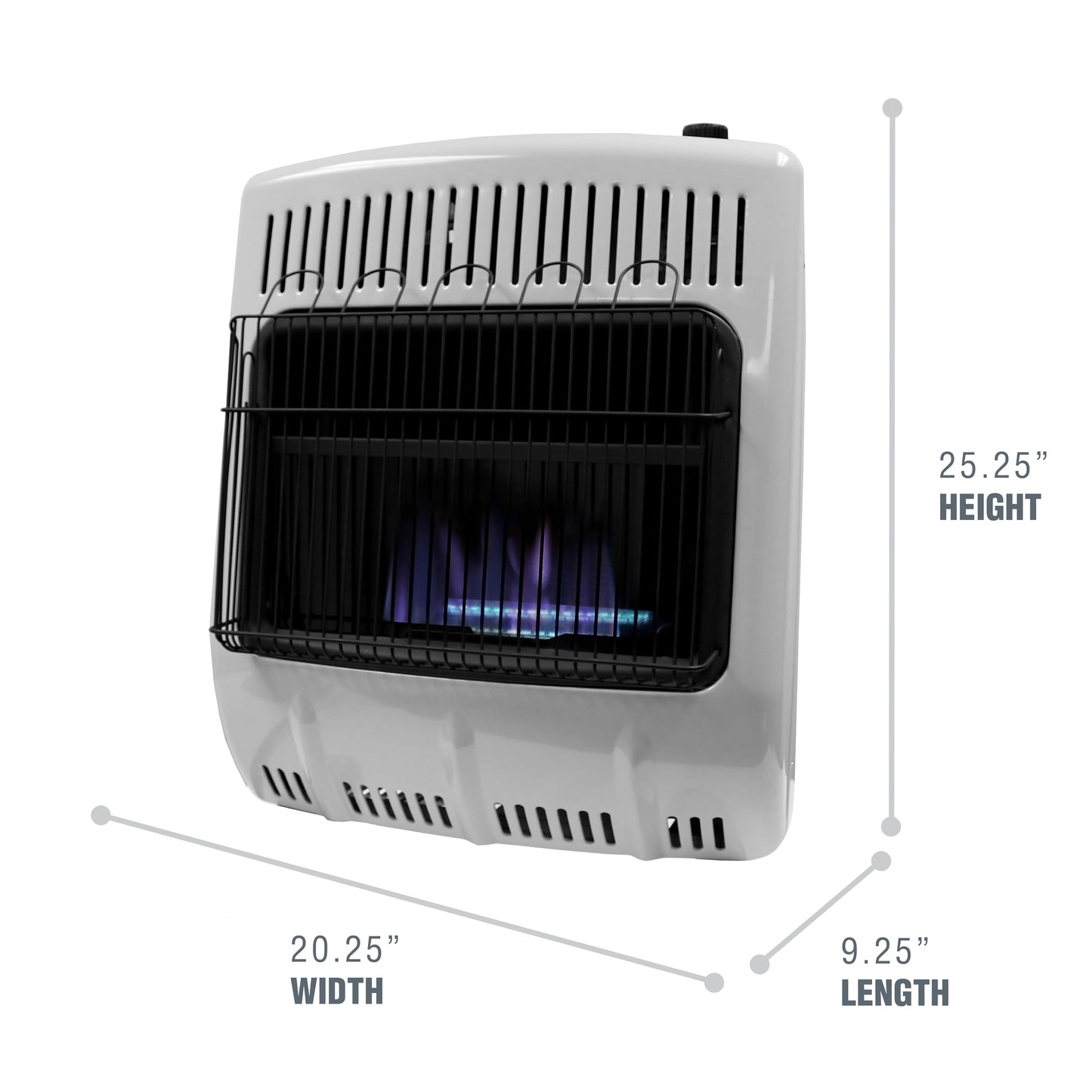 Mr. Heater MHVFBF20LPT 20,000 BTU Blue Flame Vent Free Propane Heater For Cold Rooms, Additions, Sun Rooms Cabins & Garage - White