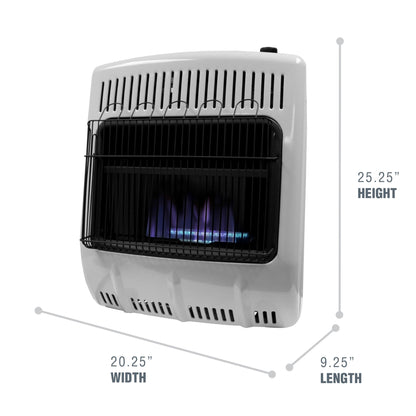 Mr. Heater MHVFBF20LPT 20,000 BTU Blue Flame Vent Free Propane Heater For Cold Rooms, Additions, Sun Rooms Cabins & Garage - White