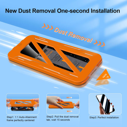 QHOHQ 3 Pack Screen Protector for iPhone 17 + One Set Camera Lens Protector, Top 9H+ Shatterproof Tempered Glass, [12FT Military Grade Protection], 1-Second Auto-Install, Case Friendly