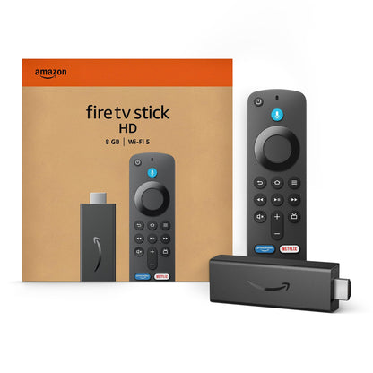 Amazon Fire TV Stick HD (newest model), free and live TV, Alexa Voice Remote, smart home controls, HD streaming