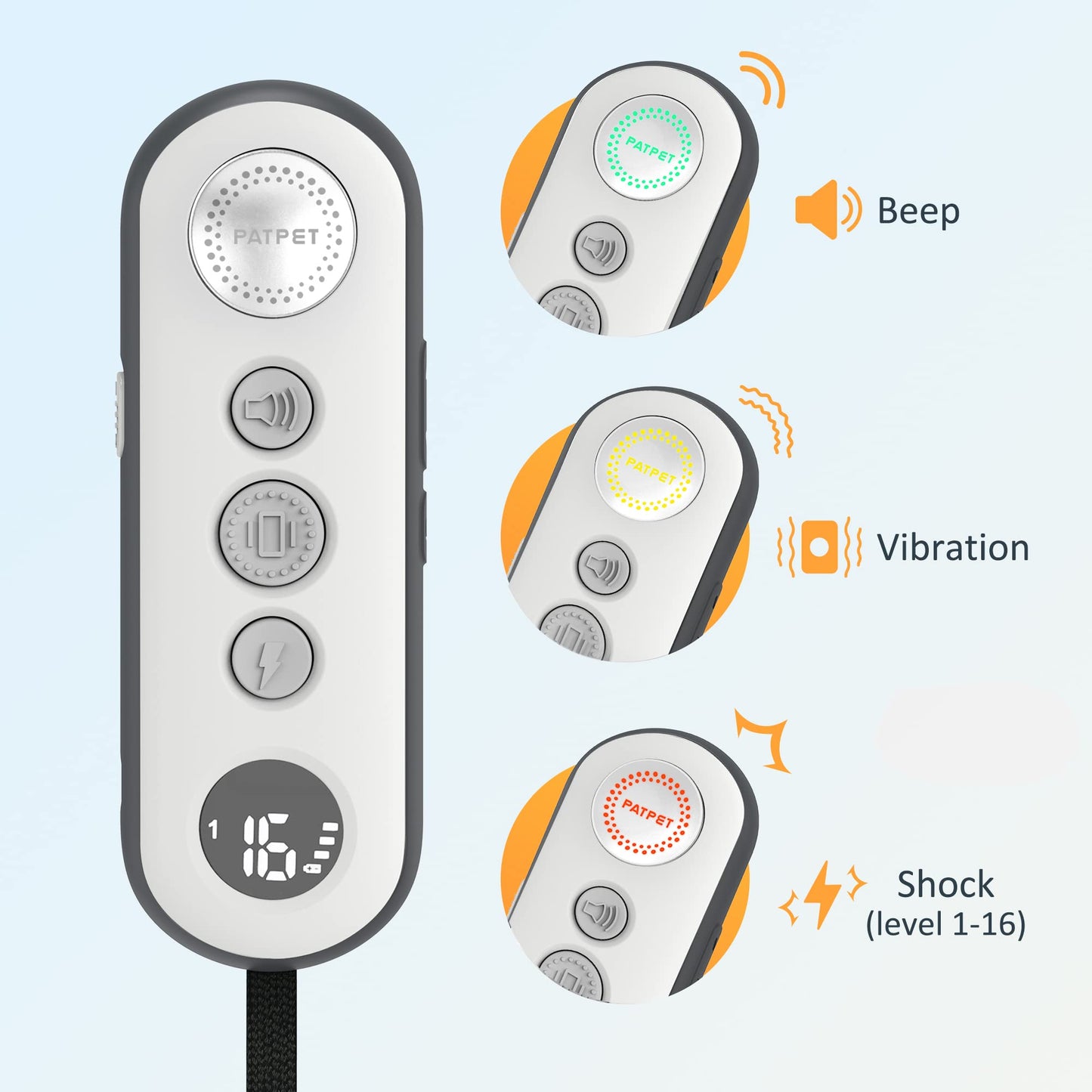 PATPET Shock Collar for Dogs(10-120lbs), 4000ft Rechargeable IPX7 Waterproof Training Collar with Remote for 2 Dogs- Electric Dog Collar for Small Medium Large Dogs 2 Packs