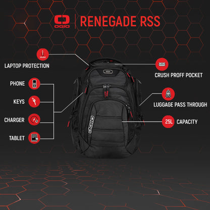 OGIO Renegade Backpack (Renegade , Black), Large