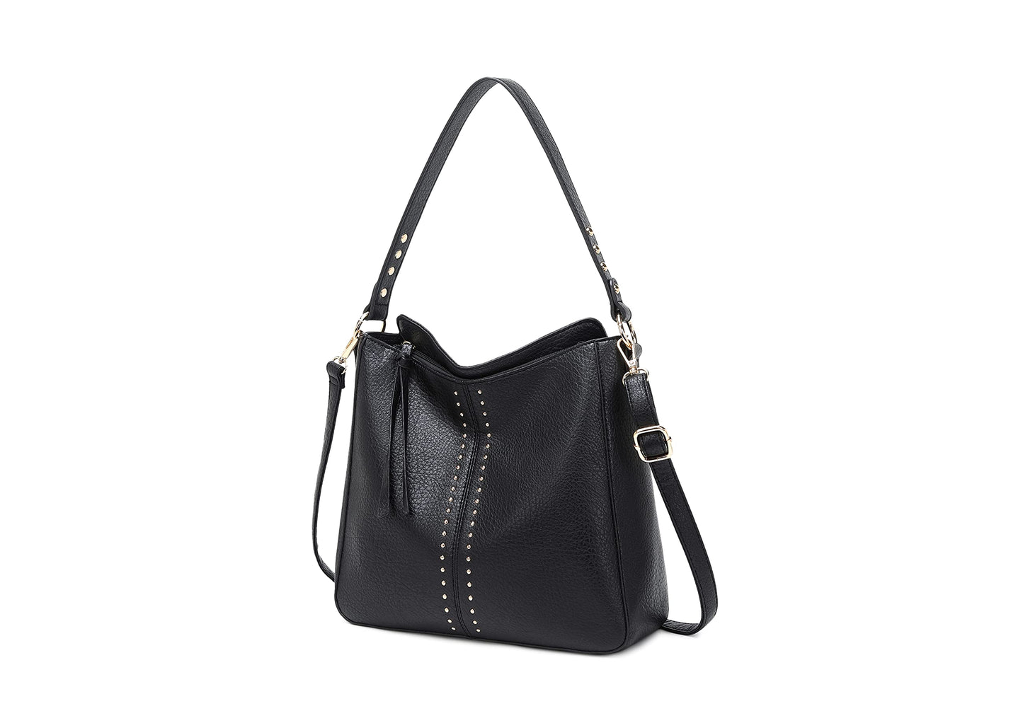 Montana West Hobo Bag for Women Designer Ladies Hobo Bucket Purse Totes Bag Handbags Chic Shoulder Bag,MWC-128-BK