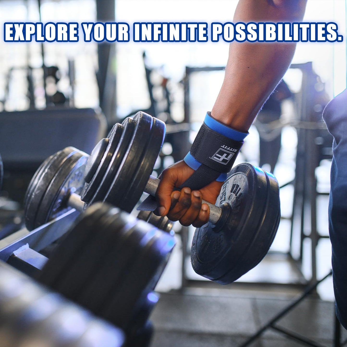 RitFit Wrist Wraps, Wrist Straps for Weightlifting, Wrist Support for Working Out, Bodybuilding, MMA, Powerlifting, Strength Training, Men & Women, Black