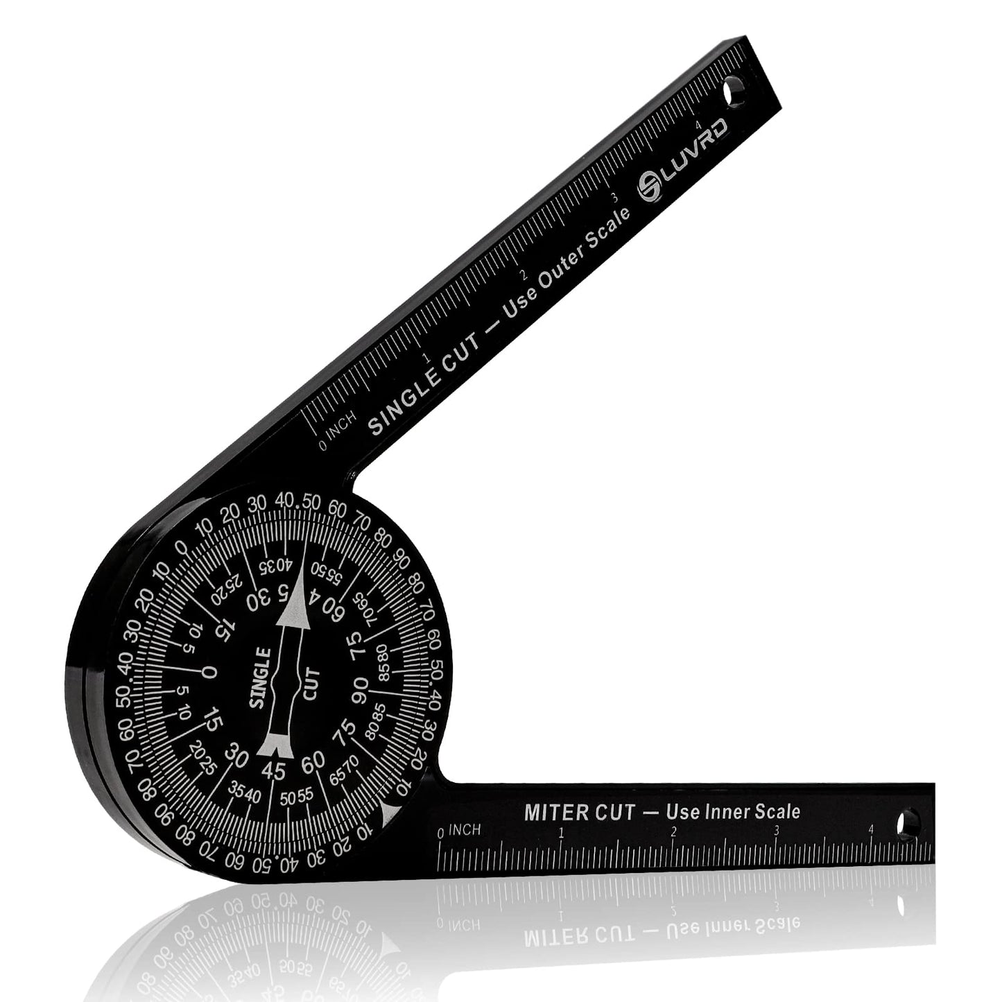 Miter Saw Protractor, Professional Miter Saw Protractor Angle Finder Replaces the Model #505P-7 Miter Saw Protractor with Measuring Rulers for Angle Finder Carpentry, Crown Molding Tool & Baseboard