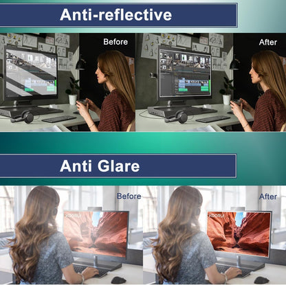 24" Anti Blue Light Anti Glare Screen Protector for Dell/HP/Acer/ViewSonic/ASUS/Aoc/Samsung/Sceptre/LG/PHILIPS/Amazon 24" 16:9 Standard/Curved Monitor &Touchscreen, Eyes Care (20.94" x 11.77" /W x H)