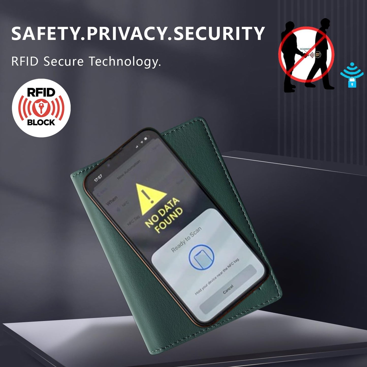 Premium Leather Passport Holder for Travel - RFID Blocking Passport Wallet for Men & Women, Passport Cover with Card Slots, ID Window - Business Travel, Airport Security, Gift for Travelers