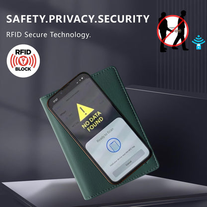 Premium Leather Passport Holder for Travel - RFID Blocking Passport Wallet for Men & Women, Passport Cover with Card Slots, ID Window - Business Travel, Airport Security, Gift for Travelers