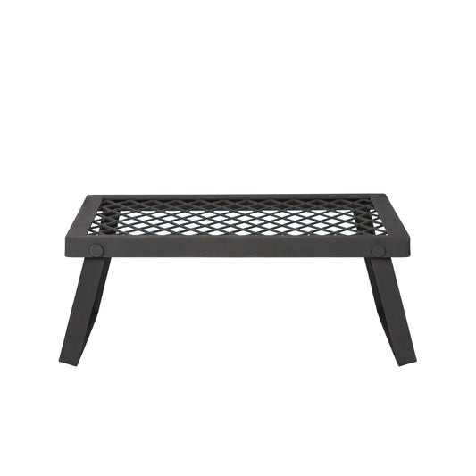 Amazon Basics Heavy-Duty Portable Camping Grill Grate for Campfire Cooking, Black