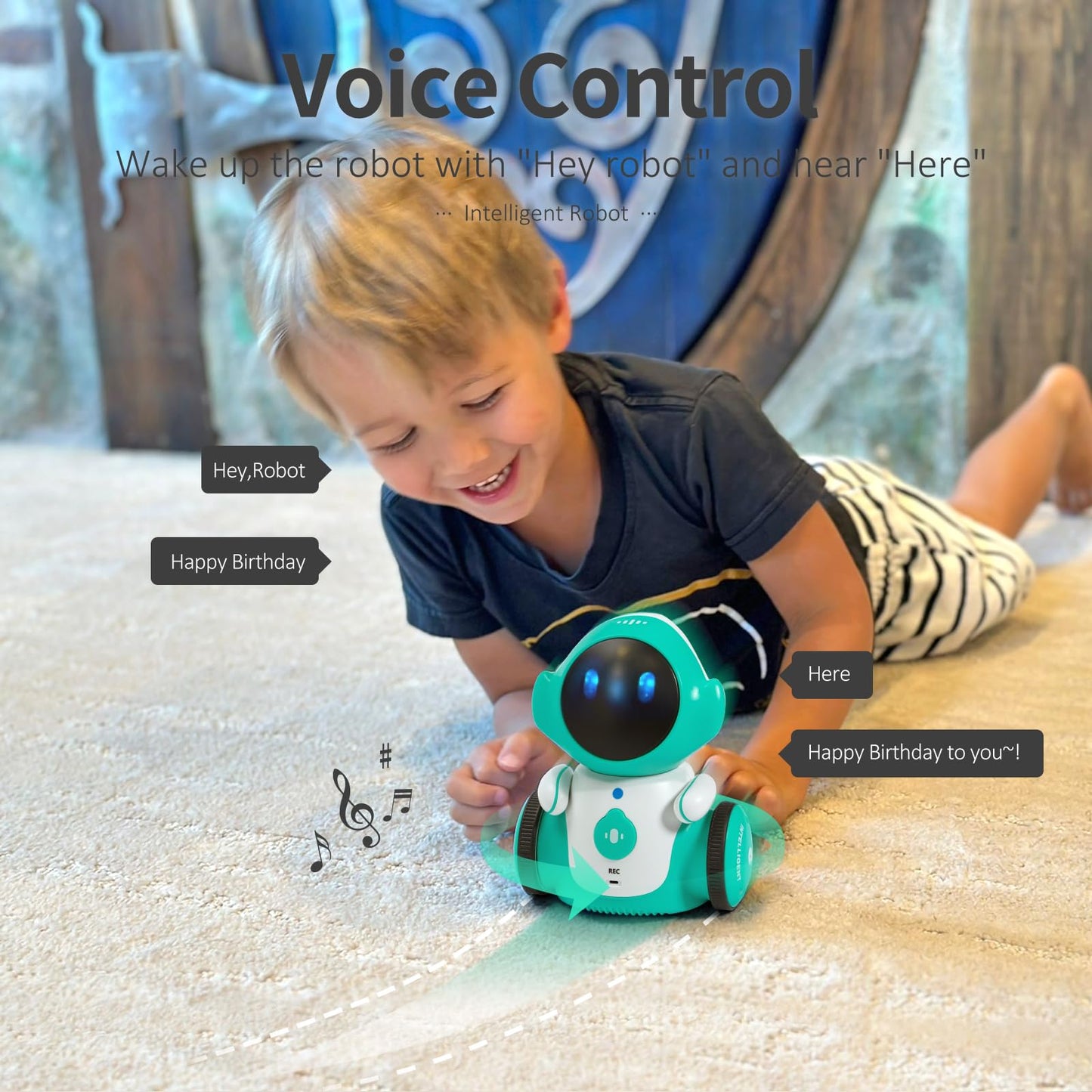 GILOBABY Robot Toys, Rechargeable Smart Talking Robots for Kids, Intelligent Robot with Voice Controlled Touch Sensor, Singing, Dancing, Recording, Repeat, Birthday Gifts for Boys Ages 6+ Years