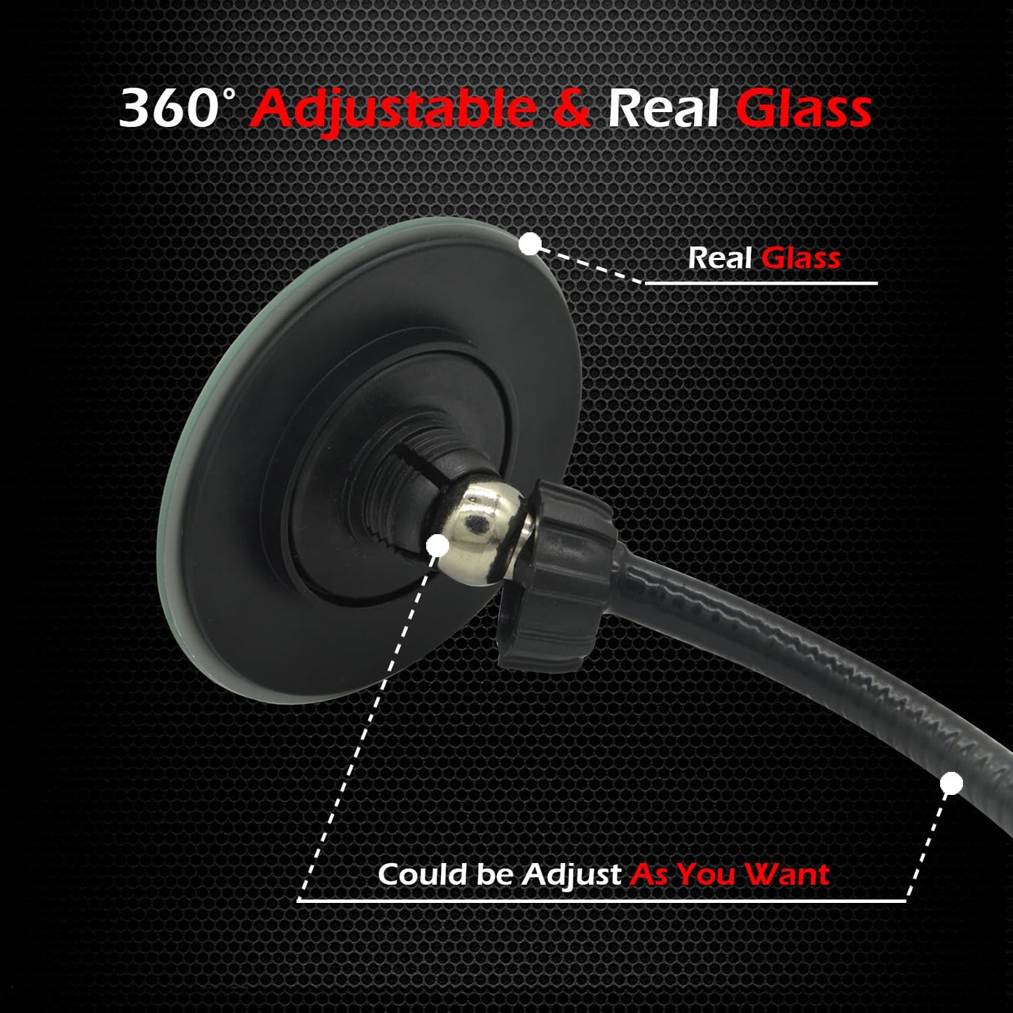 Ampper Clip On Security Mirror, Convex Cubicle Mirror for Personal Safety and Security Desk Rear View Monitors or Anywhere (3.35", Round)