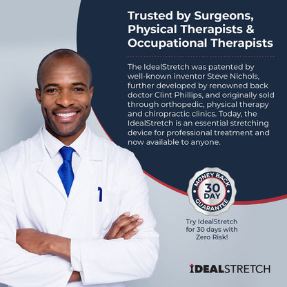 IdealStretch Original – Hamstring Stretcher, Lower Back Stretcher, Hip Stretcher, & Calf Stretcher - Knee Extension & Pain Relief