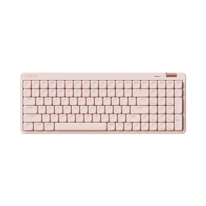 Flow Lite 100 Keys Low Profile Mechanical Keyboard, Swappable Rechargeable Wireless Keyboard with 2.4G Receiver, Bluetooth and Wired Connection for Windows, Mac/Specter Linear Switches (Flamingo)