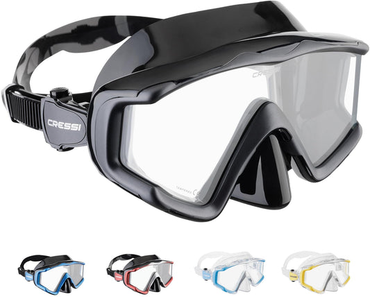 Cressi Liberty Triside Spe Diving Mask, Black/Black/Black