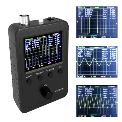 ETEPON Digital Oscilloscope Kit with BNC-Clip Cable Probe with Power Supply, (Assembled Finished Machine) EM001