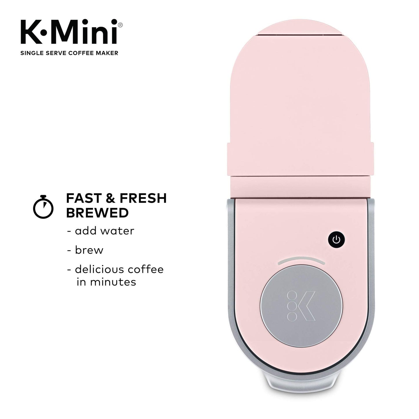 Keurig K-Mini Single Serve K-Cup Pod Coffee Maker, 6 to 12oz Brew size, with Cord Storage, Perfect for Small Spaces, Dusty Rose