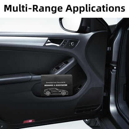 Ziciner Car Registration Insurance Holder, 2Pack Essential Auto Card Document Glove Box Organizer with Velcro Closure, Vehicle Interior Accessories Perfect for Most Car, Truck, SUV (Black/Big Car)