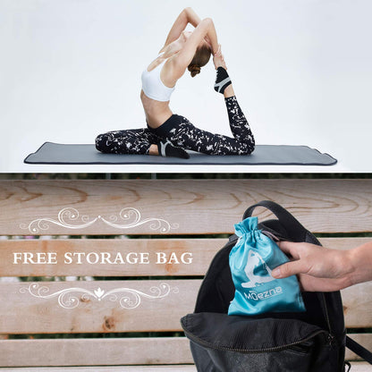 Muezna Non Slip Yoga Socks for Women, Anti-Skid Pilates, Barre, Hospital Socks with Grips, Size 5-10