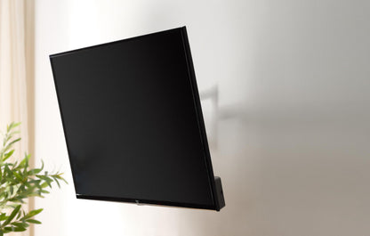 Amazon Basics Full Motion Articulating TV Monitor Wall Mount for 26" to 55" TVs and Flat Panels up to 80 Lbs, Black