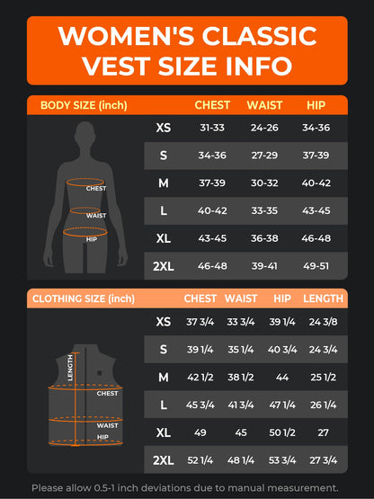 ORORO Women's Lightweight Heated Vest with Battery (Charger Not Included) (Black,M)