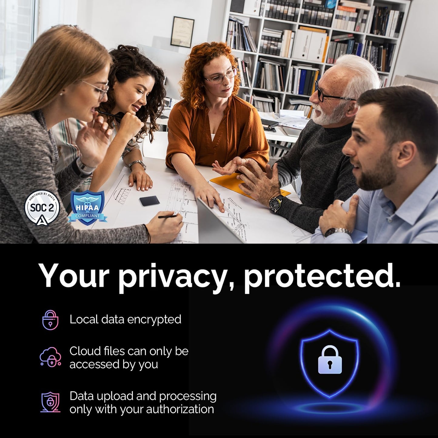 PLAUD AI Voice Recorder, Note Voice Recorder w/Case, App Control, Transcribe & Summarize with AI Technology, Support 112 Languages, 64GB Memory, Audio Recorder for Lectures, Meetings, Calls, Black