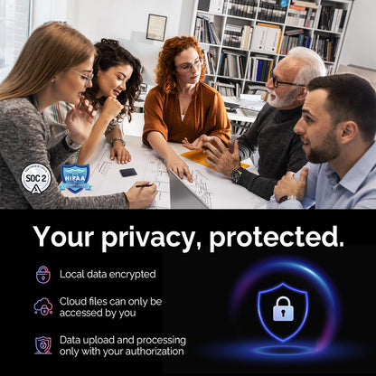 PLAUD AI Voice Recorder, Note Voice Recorder w/Case, App Control, Transcribe & Summarize with AI Technology, Support 112 Languages, 64GB Memory, Audio Recorder for Lectures, Meetings, Calls, Black