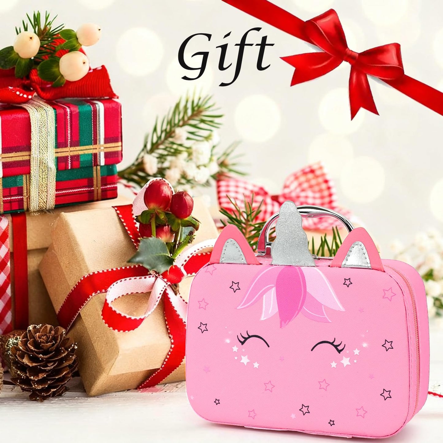 Heaning Kids Washable Makeup Girl Toys - Real Makeup Kit Kid Make up Set for Toddlers Children Princess Dress Up Christmas Birthday Gifts Toys for 3 4 5 6 7 8 9 10 11 12 Year Old Girls