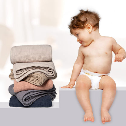 Lulu moon Muslin Quilt Blanket, Crib Blanket for Baby and Toddler,47x47 Inches(Pink)