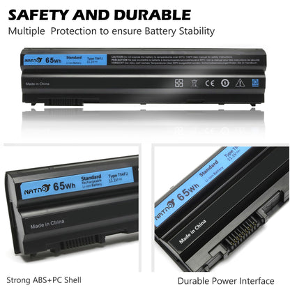NATNO T54FJ 8858x Laptop Battery for Dell Latitude E6420 E6430 E6440 E6520 E6530 E6540 E5520 E5530 E5420 E5430, Inspiron 17r-7720 17r-se-7720 17r-5720 15r-5520 15r-7520 [65Wh 11.1V 6 Cell]