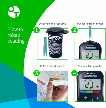 OneTouch Ultra Plus Diabetic Test Strips - 120 ct (Only Works with OneTouch Ultra Plus Flex Blood Sugar Meter)