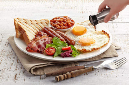 Lonffery Salt and Pepper Shakers Set, Stainless Steel Salt Containers with Glass Bottle for Table, RV, Camp, BBQ, Set of 2