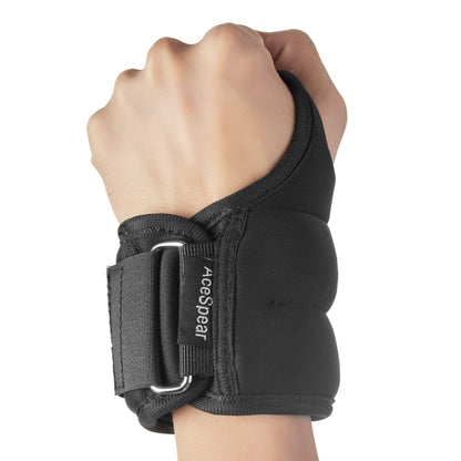 AceSpear Wrist Weights with Thumb Loops Lock for Men Women 1lb*2 2lbs*2 3lbs*2 Ankle Weights Weighted Gloves Wristbands for Running Strength Training Walking Exercises (2 lbs x 2, Black)