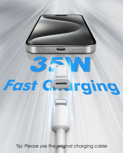 MoKo Lightning Female to USB C Male Adapter for iPhone 17 Air 16 15 Pro Max Plus, Galaxy, iPad - Not for Earphone/USB Stick/iPencil, 2 Pack USB-C to Lightning Adapter ONLY for Charging/Data Transfer