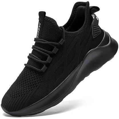 Mens Running Shoes Tennis Sneakers Walking Slip on Gym Black Workout Athletic Breathable Jogging Sport Casual Shoe Size 8.5