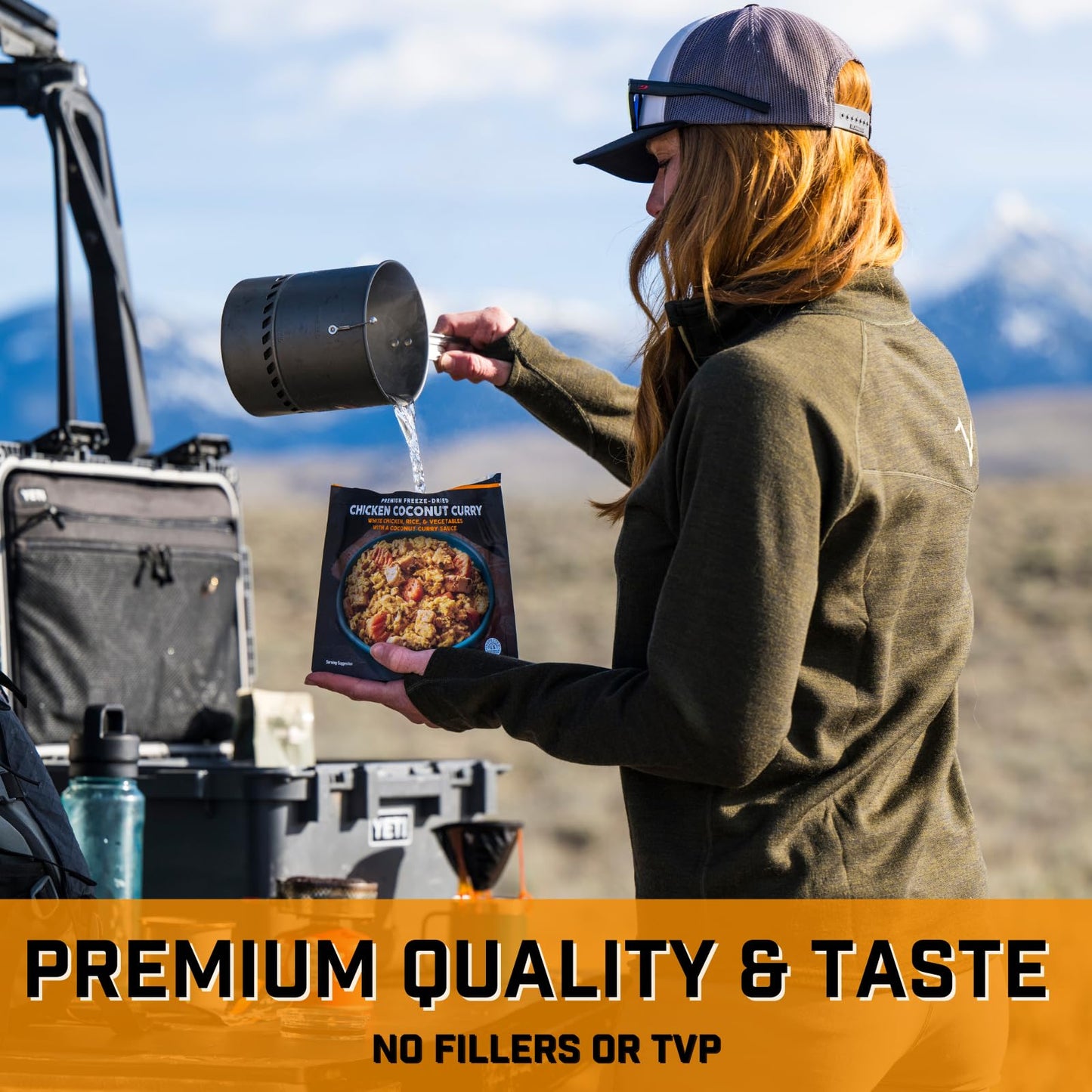 Peak Refuel Chicken Coconut Curry | Freeze Dried Backpacking and Camping Food | Amazing Taste & Quality | High Protein | Real Meat | Quick Prep (2 Serving Pouch)