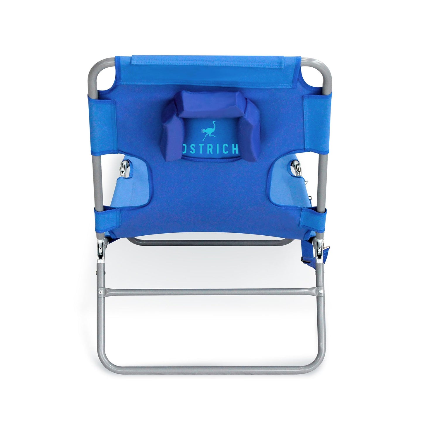 Ostrich Beach Lounge Chair, Folding & Reclining Outdoor Chaise Lounger, Blue - Portable Adjustable Recliner Chair for Lawn, Pool, Patio, Garden, and Yard